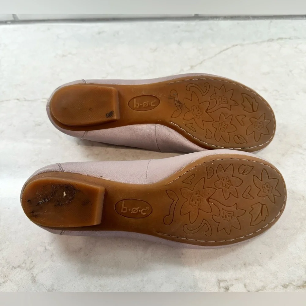 b.o.c. Leather Ballet Flats with rosette Size 7